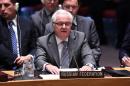 Russian Ambassador to the United Nations Vitaly Churkin speaks during a Security Council meeting at the UN headquarters on July 20, 2015