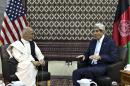 U.S. Secretary of State Kerry meets with Afghanistan's presidential candidate Ghani at U.S. embassy in Kabul