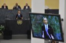 US President Barack Obama addresses delegates of the UN General Assembly in New York on September 24, 2013