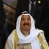 Kuwait's Emir Al-Sabah smiles during the opening session of the 23rd Arab League summit in Baghdad