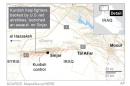 Map locates Sinjar in Iraq.; 2c x 4 inches; 96.3 mm x 101 mm;