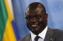 Riek Machar Teny-Dhurgon speaks to the media following a United Nations Security Council meeting at the U.N. headquarters in New York