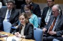 In this photo provided by the United Nations, actress Angelina Jolie makes her debut before the Security Council at the U.N. headquarters as a special envoy for refugees to urge the world's nations to make the fight against rape in war a top priority, Monday June 24, 2013. Jolie, a goodwill ambassador for the U.N. high commissioner for refugees, said the Security Council has witnessed 67 years of wars and conflict since it was established "but the world has yet to take up warzone rape as a serious priority." (AP Photo/United Nations, Rick Bajornas)