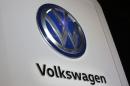The Volkswagen logo is seen at the company's display during the North American International Auto Show in Detroit