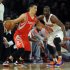 Houston Rockets' Jeremy Lin, left, drives on New York Knicks' Raymond Felton in the first quarter of an NBA basketball game at Madison Square Garden in New York, Monday, Dec. 17, 2012. (AP Photo/Henny Ray Abrams)