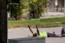 Behavioral therapist Charles Kinsey was lying on the ground with his hands in the air telling the officer he was unarmed. (ABC News)