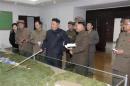 KCNA picture shows North Korean leader Kim Jong Un during a visit to the January 18 General Machinery Plant