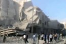 In this image taken from video obtained from Ugarit News, which has been authenticated based on its contents and other AP reporting, destruction of a residential area is seen in the aftermath of Syrian airstrikes on Maarat al-Numan, Idlib, Syria, Tuesday, Oct. 16, 2012. (AP Photo/Ugarit News via AP video)