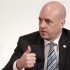 Sweden's Prime Minister Fredrik Reinfeldt speaks during the Northern Future Forum in Riga