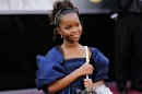 Quenzhane Wallis, best actress nominee for her role in "Beasts of the Southern Wild", arrives at the 85th Academy Awards in Hollywood