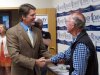 Wisconsin Republican U.S. Senate candidate Eric Hovde greets supporters at a GOP campaign office on Monday, Aug. 13, 2012, in Fitchburg, Wis. Hovde, a political newcomer, is in a four-person race for the Republican nomination against former Gov. Tommy Thompson, former U.S. Rep. Mark Neumann, and state Assembly Speaker Jeff Fitzgerald.  (AP Photo/Scott Bauer)