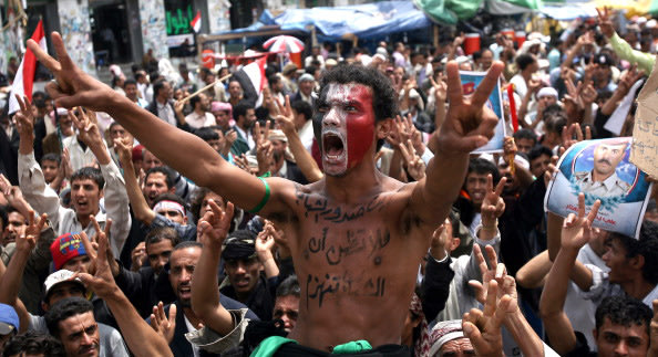 Yemeni anti-regime protesters have been calling for the resignation of President Ali Abdullah Saleh  from mid January when tens of thousands marched on Sana'a. There have been attempts to assassinate 