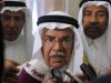Saudi Oil Minister Ali al-Naimi speaks to media on his arrives for the Gulf Cooperation Council (GCC) Oil Ministers' meeting in Riyadh