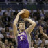 In a Nov. 18, 2010 photo Phoenix Suns' Goran Dragic, of Slovenia, takes a shot during an NBA game in Orlando, Fla.  Point guard Goran Dragic is coming back to Phoenix, according to a person with knowledge of the situation.  (AP Photo/John Raoux)