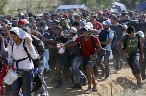 Migrants rush into Serbia over the border with Macedonia&nbsp;&hellip;