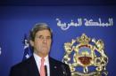 U.S. Secretary of State Kerry speaks at news conference with Moroccan Foreign Minister Mezouar in Rabat