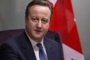 British Prime Minister David Cameron attends a meeting during a European leaders summit on February 19, 2016 in Brussels