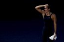 La danesa Rikke Moller Pedersen tras batir el record del mundo en la semifinal de los 200m braza femeninos de los Campeonatos del Mundo de Natación que se celebran en la piscina del Palau Sant Jordi de Barcelona. EFE