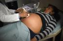 A pregnant woman gets an ultrasound at the maternity of the Guatemalan Social Security Institute (IGSS) in Guatemala City on February 2, 2016