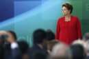 Brazil's President Rousseff participates in the inauguration ceremony of the Chief Minister of the Micro and Small Enterprise Secretariat, Domingos, at the Planalto Palace in Brasilia