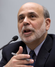 <p>               Federal Reserve Chairman Ben Bernanke testifies on Capitol Hill in Washington, Wednesday, Feb. 27, 2013, before the House Financial Services Committee hearing on: Monetary Policy and the State of the Economy. (AP Photo/Carolyn Kaster)