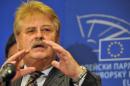 The Chairman of the European Parliament's Committee on Foreign Affairs, Germany's Elmar Brok, answers questions during a press conference at the European Union headquarters in Washington, DC on October 30, 2013