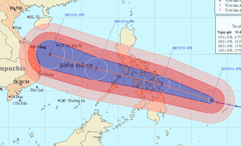 Áp thấp vừa tan, siêu bão lại tiến vào biển Đông 2013110700-8912-1383800066
