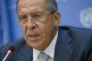 Russia's foreign minister Sergey Lavrov speaks at a news conference during the 69th United Nations General Assembly at U.N. headquarters, Friday, Sept. 26, 2014. (AP Photo/John Minchillo)
