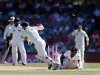 Australia's Wade runs out Sri Lanka's Mathews during the third day's play of the third cricket test match at the Sydney Cricket Ground