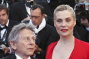 Roman Polanski and actress Emmanuelle Seigner at the screening of Venus in Fur in Cannes (Joel Ryan/Invision/AP)