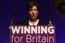 Newly elected leader of the UK Independence Party (UKIP) Diane James gives an address at the UKIP Autumn Conference in Bournemouth, on the southern coast of England, on September 16, 2016