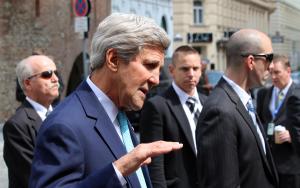 U.S. Secretary of State John Kerry talks to media in&nbsp;&hellip;