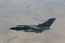 A British Royal Air Force Tornado fighter jet flies over central Iraq during a coalition mission