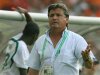 Ivory Coast coach Henri Michel reacts during their Group C World Cup 2006 soccer match against the [..
