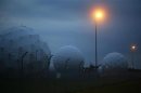 A general view of the large former monitoring base of the U.S. intelligence organization National Security Agency (NSA) during break of dawn in Bad Aibling