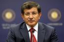Turkey's Foreign Minister Ahmet Davutoglu speaks during a news conference in Ankara on July 3, 2014