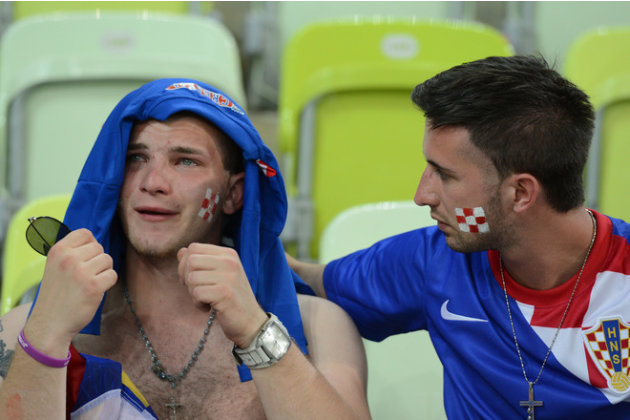 Fans Of Croatia's National Football Team React At The End Of The Euro 2012 Football Championships AFP/Getty Images