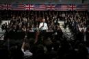 U.S. President Barrack Obama takes part in a Town Hall meeting at Lindley Hall in London