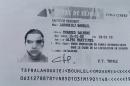 A reproduction of the residence permit of Mohamed Lahouaiej-Bouhlel, the man who killed 84 people when he rammed his truck into a crowd celebrating Bastille Day in Nice