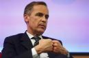 Bank of England Governor Carney speaks to the audience after his public speech on "One Mission. One Bank. Promoting the good of the people of the United Kingdom" at the Cass Business School in London