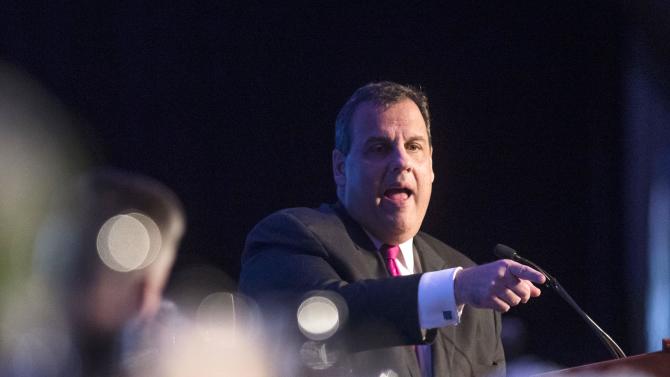 New Jersey Gov. Chris Christie speaks at the New Jersey Chamber of Commerce&#39;s Walk to Washington and Congressional Dinner event at the Marriott Wardman Park Hotel on Thursday, Feb. 19, 2015, in Washington. (AP Photo/Kevin Wolf)