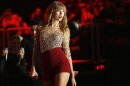 Singer Taylor Swift performs during the Z100 Jingle Ball at Madison Square Gardens in New York