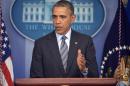 US President Barack Obama speaks at the White House on March 6, 2014