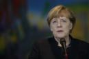 German Chancellor Merkel gives a statement on the nomination of Steinmeier as candidate for German President in Berlin
