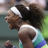Serena Williams reacts after winning a point against Dominika Cibulkova, of Slovakia, during the Sony Open tennis tournament, Monday, March 25, 2013, in Key Biscayne, Fla. (AP Photo/Lynne Sladky)