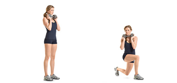 Dumbbell Lunge and Rotation