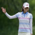 Na Yeon Choi reacts after just missing a putt for birdie on the fifth green during the final round of the U.S. Women's Open golf tournament on Sunday, July 8, 2012, in Kohler, Wis. (AP Photo/Julie Jacobson)