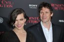 Milla Jovovich, left, and Paul W.S. Anderson attend the US premiere of 