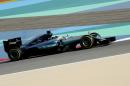 Mercedes AMG Petronas F1 Team's British driver Lewis Hamilton drives during the third practice session at the Sakhir circuit in Manama on April 2, 2016