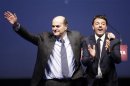 Il segretario del Pd Pier Luigi Bersani e il sindaco di Firenze Matteo Renzi durante la campagna elettorale